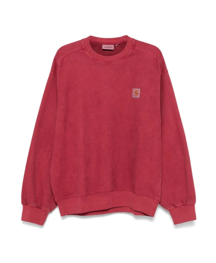 

Стираный свитер с нашивкой-логотипом Carhartt Wip, розовый