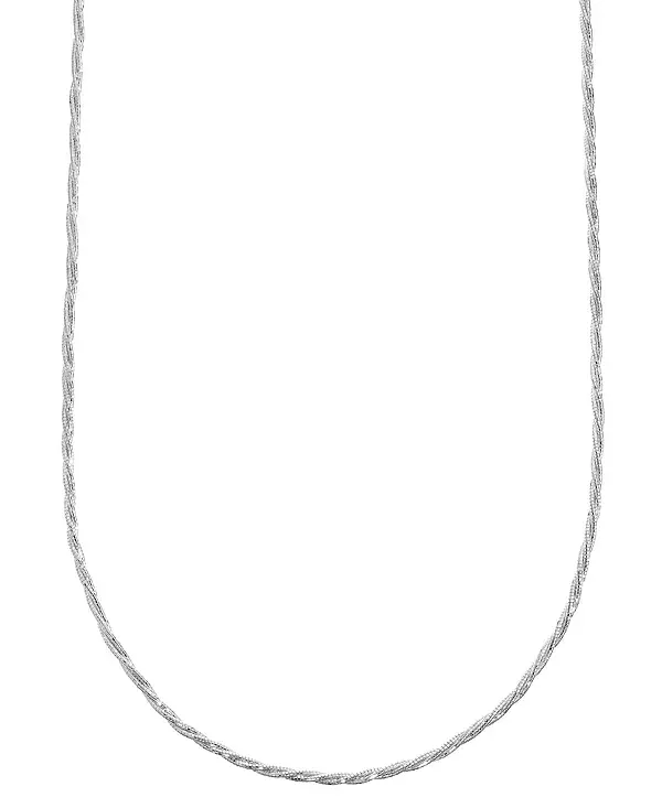 

Ожерелье из латуни в виде витой цепочки-змейки с серебряным или 18-каратным золотым покрытием And Now This, silver