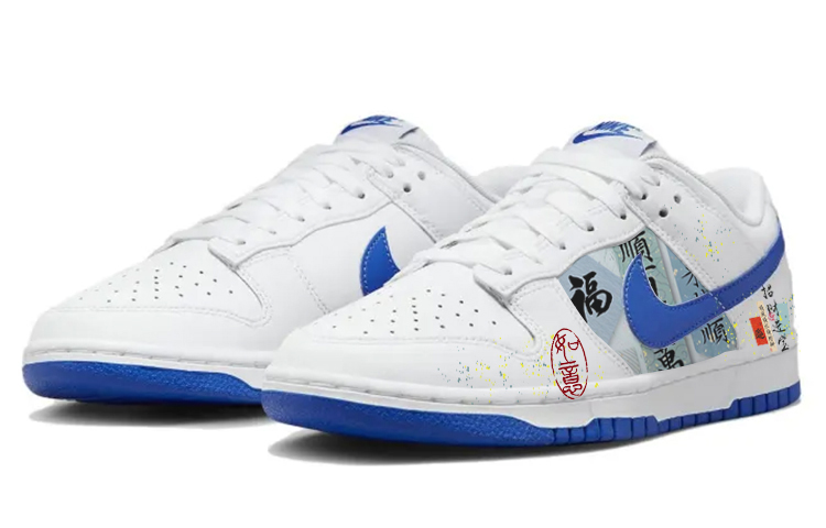 

Кроссовки Nike Dunk Skateboarding Shoes Men Low-top White/blue, белый