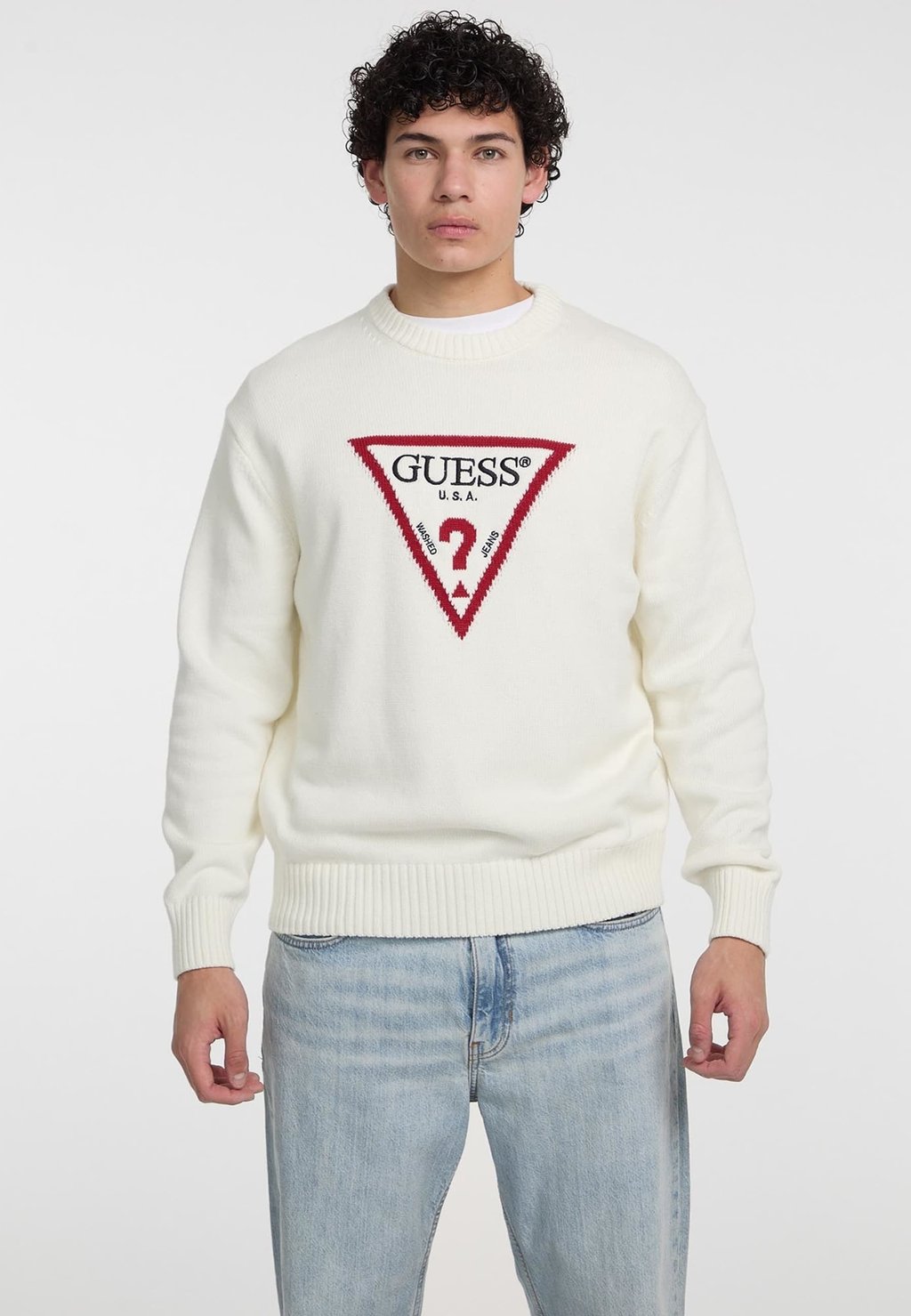 

Джемпер BIG TRIANGLE Guess Jeans, белый