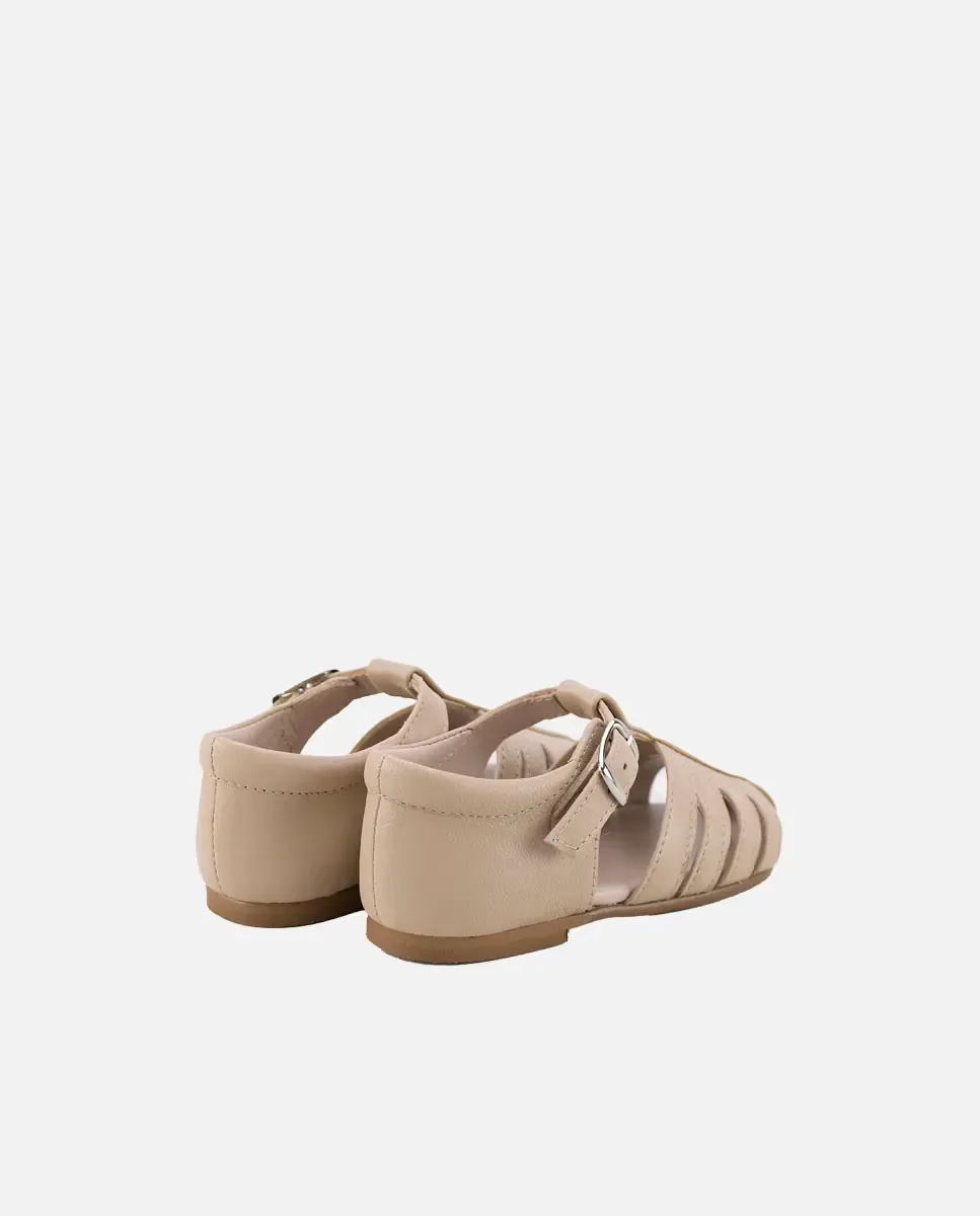 Детские сандалии из кожи типа босоножек с ремешком Eli 1957, Camel — фото 3