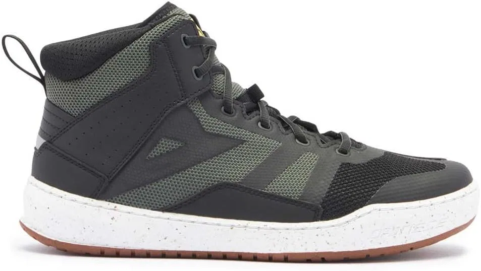 Мужские летние мотоциклетные кроссовки Dainese Suburb Air, текстиль, Black White Army Green — фото 4