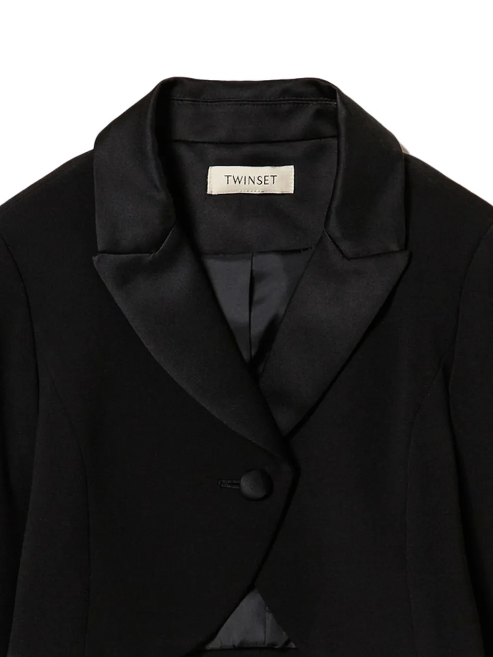 Укороченный однобортный блейзер TWINSET Kids, черный — фото 2
