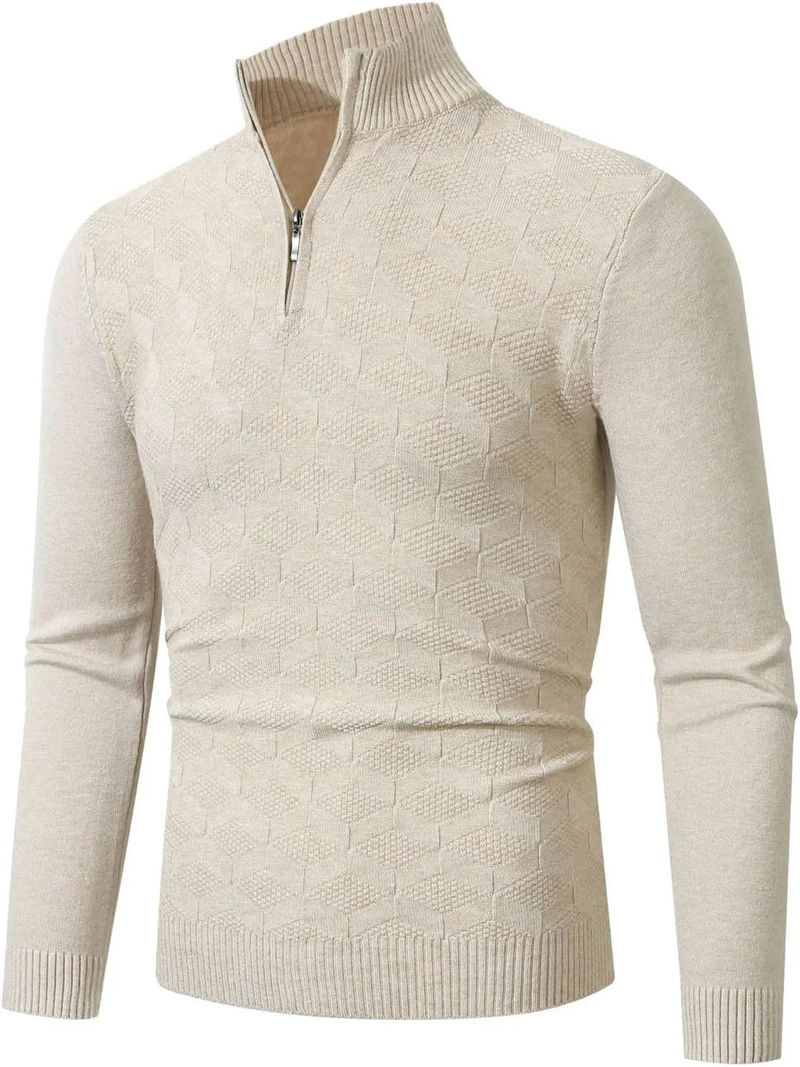 

Dgoopd мужской джемпер с воротником стойкой, джерси, slim fit