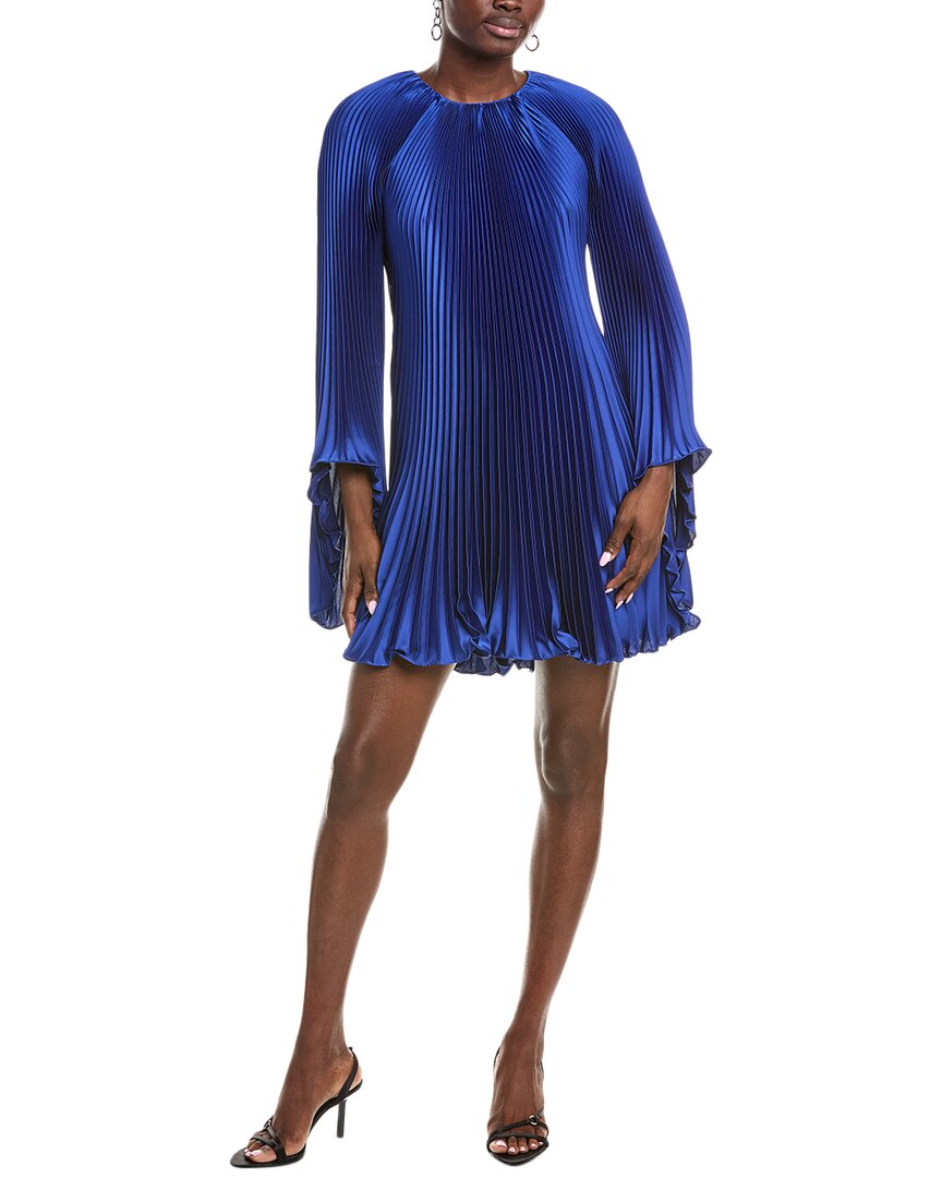 

Платье для коктейля Rene Ruiz с плиссировкой, синий