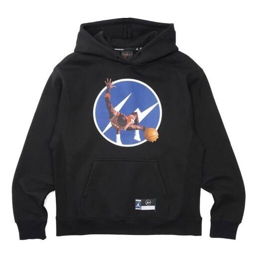 

Толстовка x fragment image pullover hoodie 'black/reflective silver' Air Jordan, черный