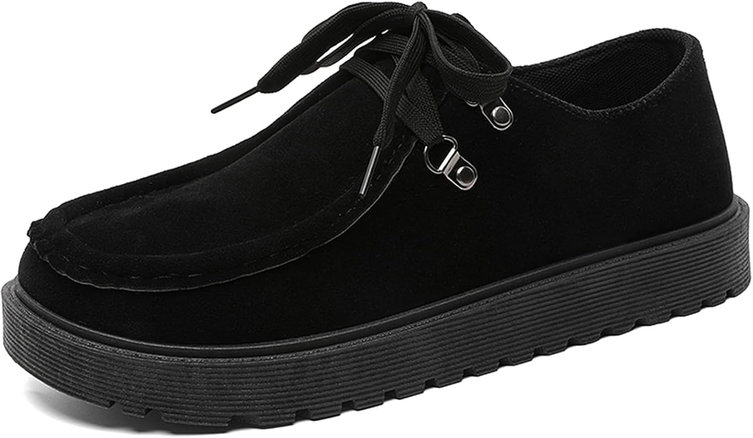 

Мужские слипоны-лоферы с широкой носочной частью, удобные и легкие повседневные прогулочные туфли с поддержкой свода, нескользящие мокасины-лодочки Qijozxn, черный