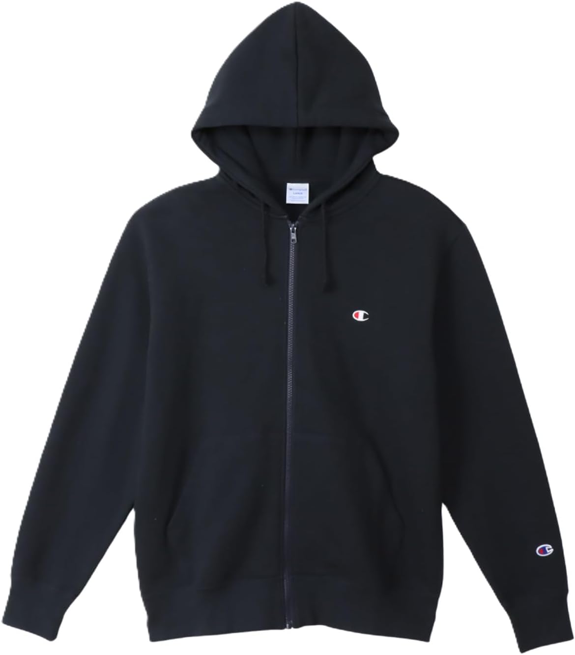 

Мужская толстовка Champion C3-W104Z с длинным рукавом, на флисовой подкладке, хлопок, произведено в США, вышивка логотипа One Point, толстовка на молнии с капюшоном, темно-синий