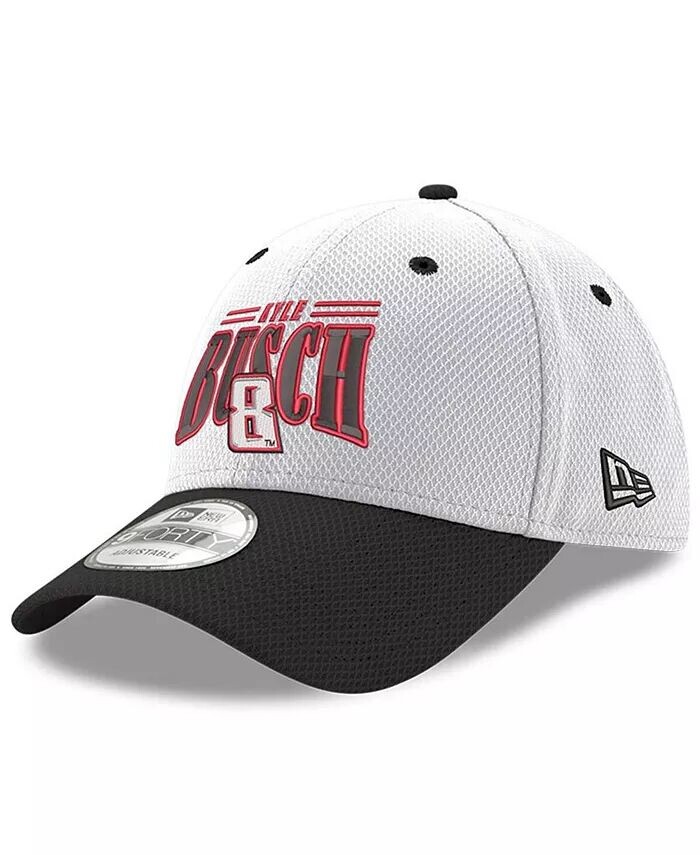 

Мужская белая, черная кепка Kyle Busch 9FORTY Adjustable Arch New Era