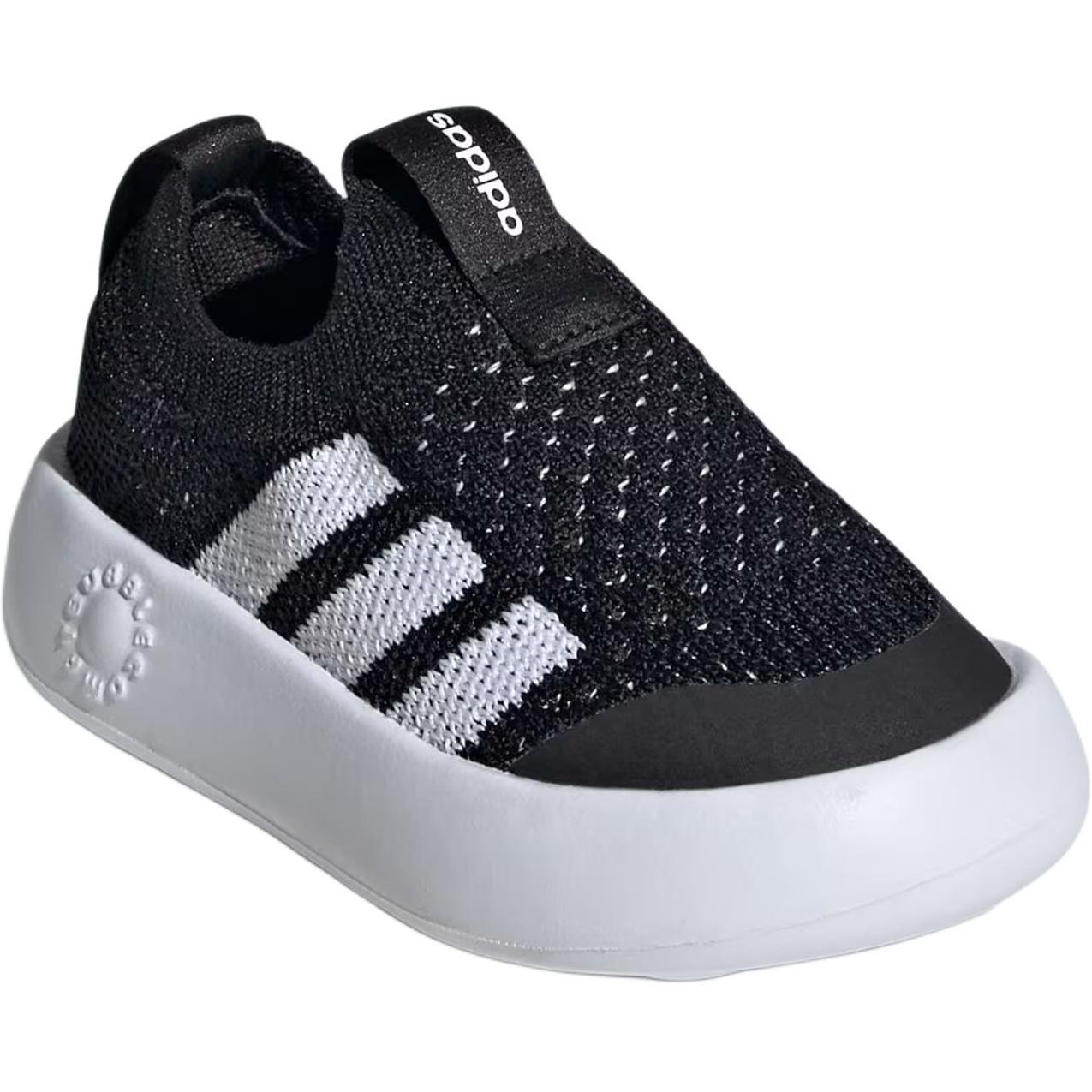 Износостойкие дышащие низкие детские ботинки для малышей Adidas, черный/белый — фото 4