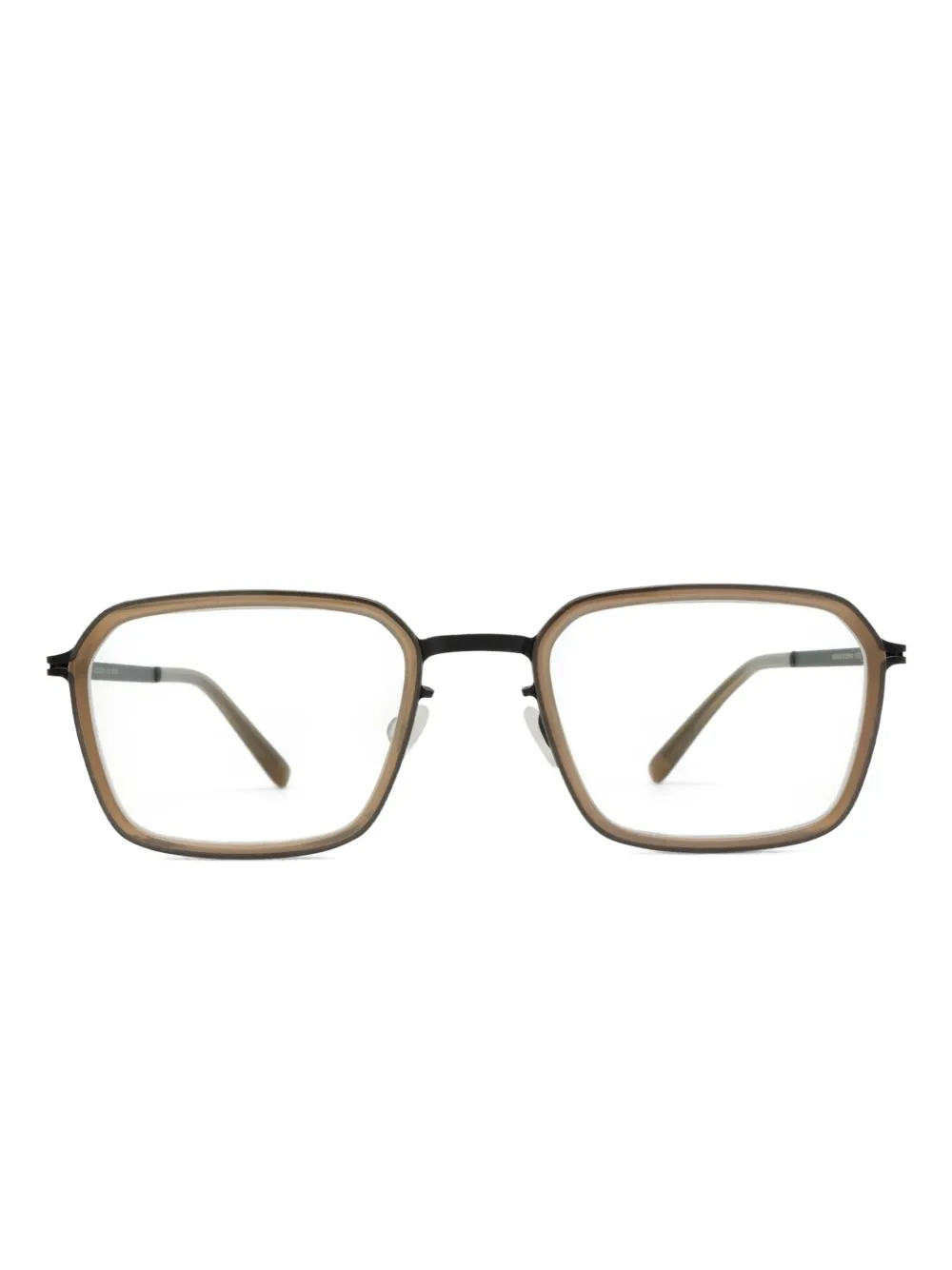 

Очки в геометричной оправе Mykita, коричневый
