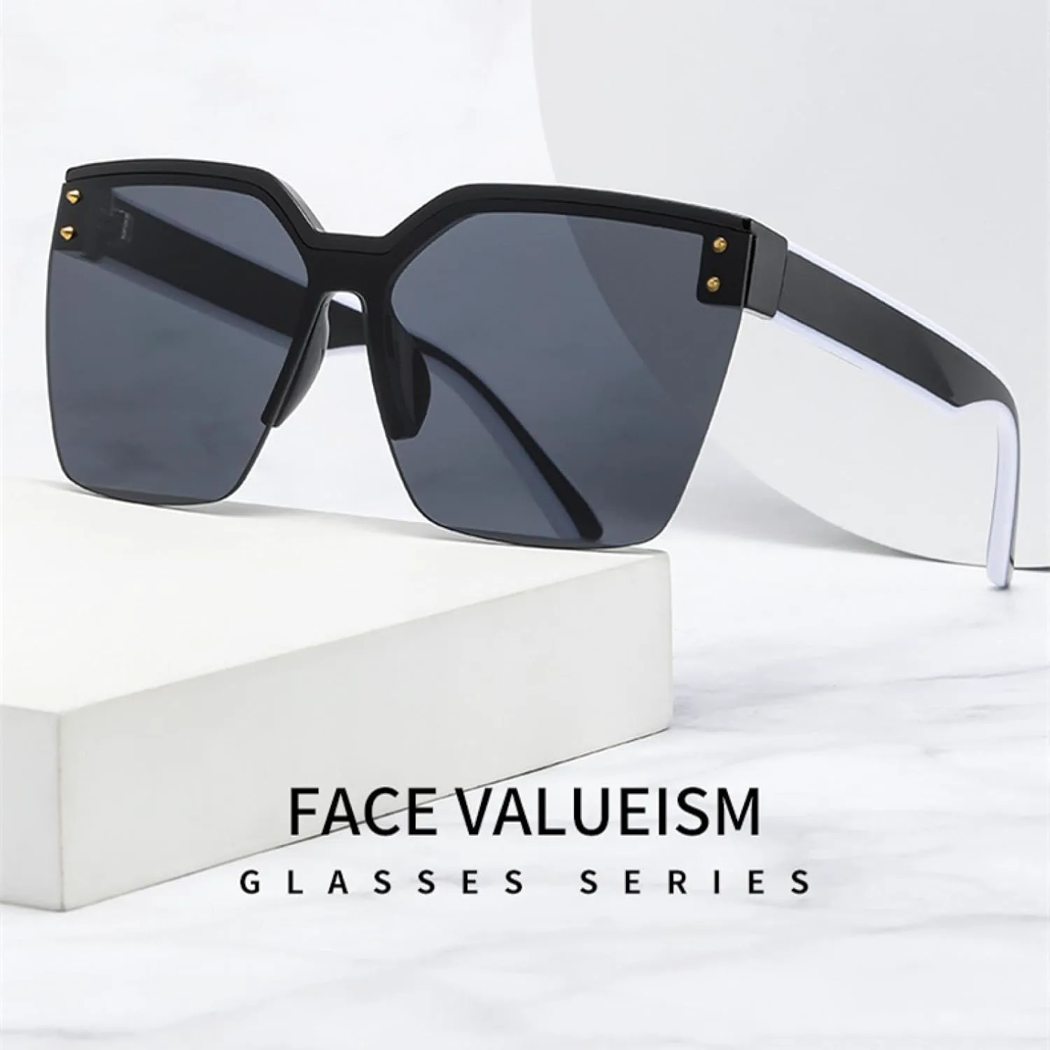 

Солнцезащитные очки для женщин UV400, мужские, увеличенного размера, полуободковые, для кемпинга, пляжа, вечеринок и путешествий TVTBBVV, Pink Gradient Tea