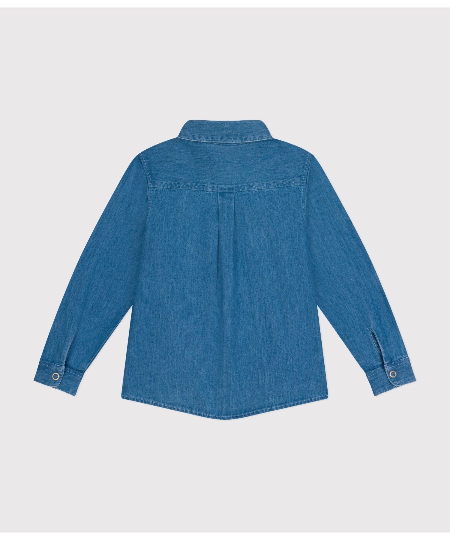 Джинсовая рубашка PETIT BATEAU, Blue — фото 4