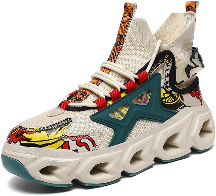 

Стильные высокие кеды с художественными принтами- мода и комфорт вместе Pilluren, зеленый