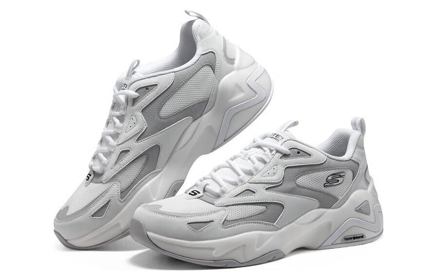 Обувь для жизни Мужская низкая белая/серая Skechers — фото 3