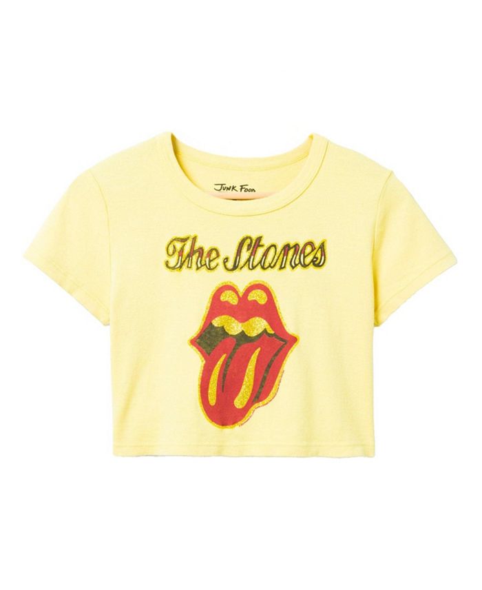 

Женская футболка The Rolling Stones Glitter Baby Junk Food Clothing, желтый