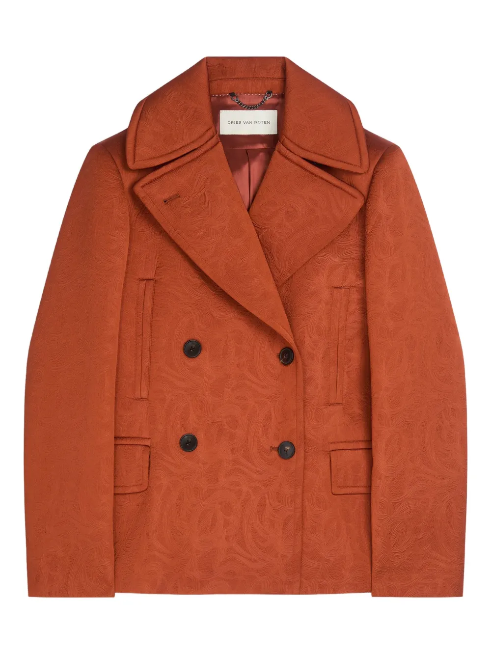 

Двубортный пиджак DRIES VAN NOTEN, оранжевый
