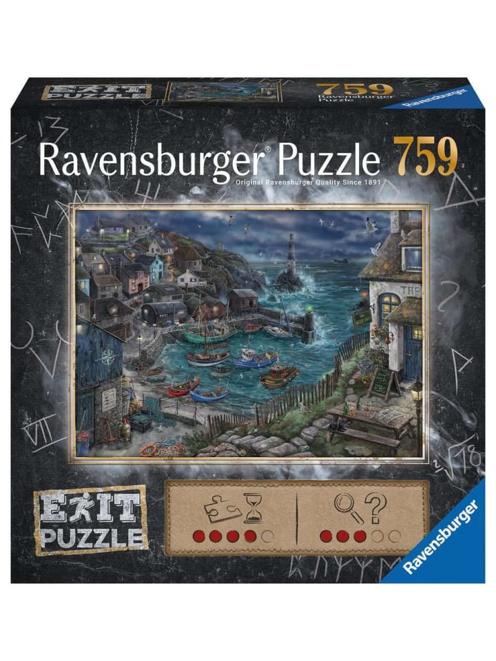 

Пазл Ravensburger, 759 деталей, «Рыбацкая деревня», цветной