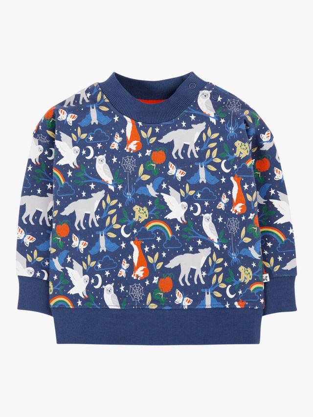 

Детский маунан хлопковый принтованный свитшот Frugi, Wild Spooks