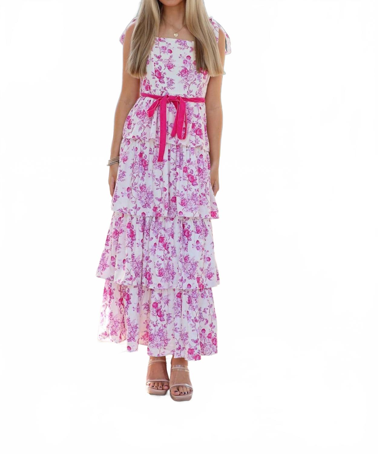 

Розовое миди-платье Rosette TCEC