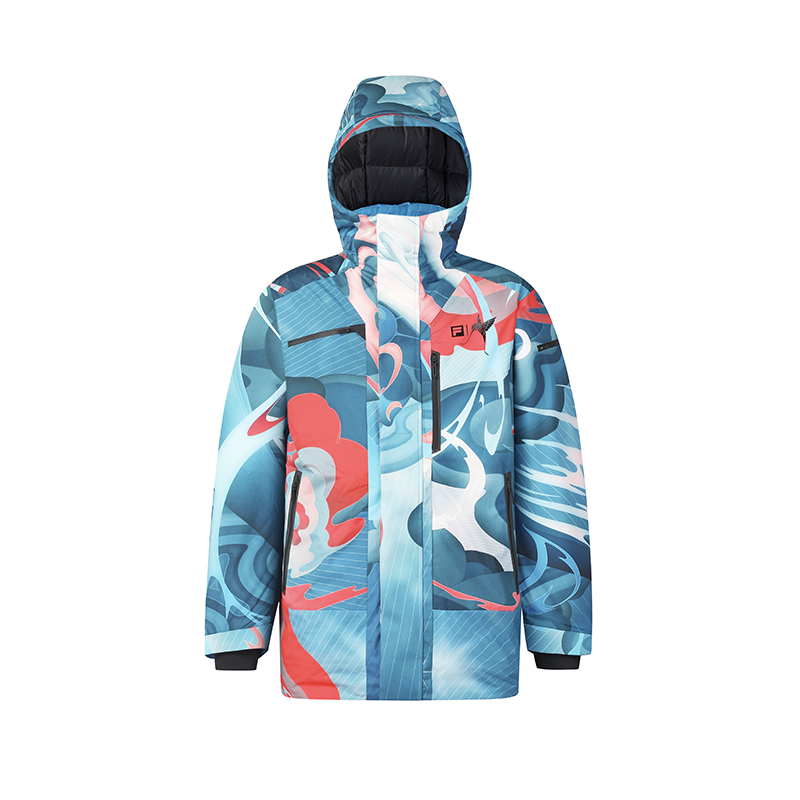 

FILA Пуховик мужской с принтом по всей поверхности, All Over Print