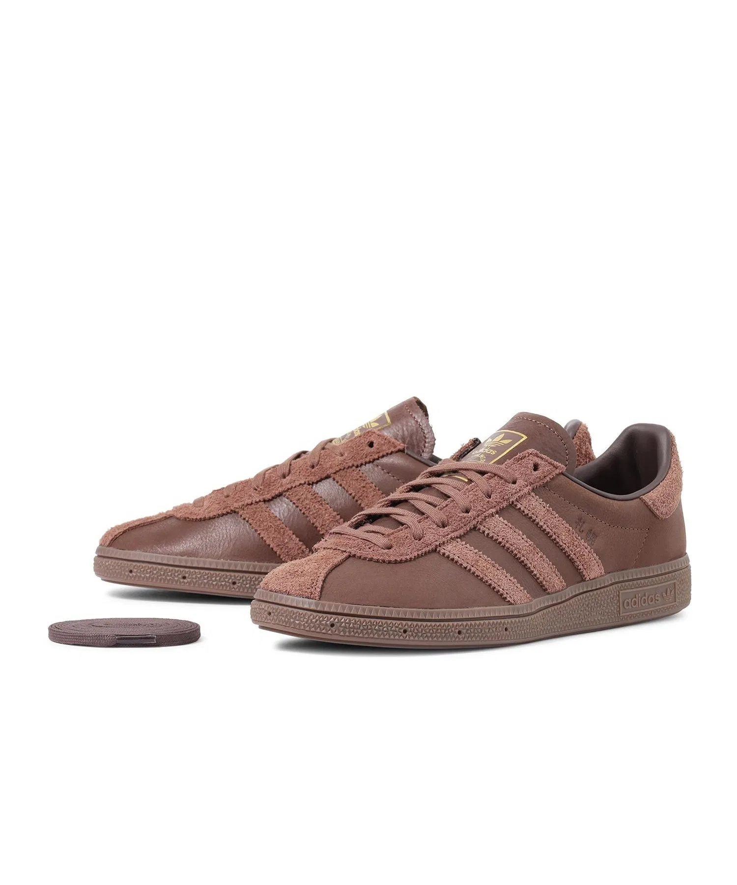 Унисекс кроссовки из натуральной кожи Adidas SAPPORO JS1822 коричневые — фото 4
