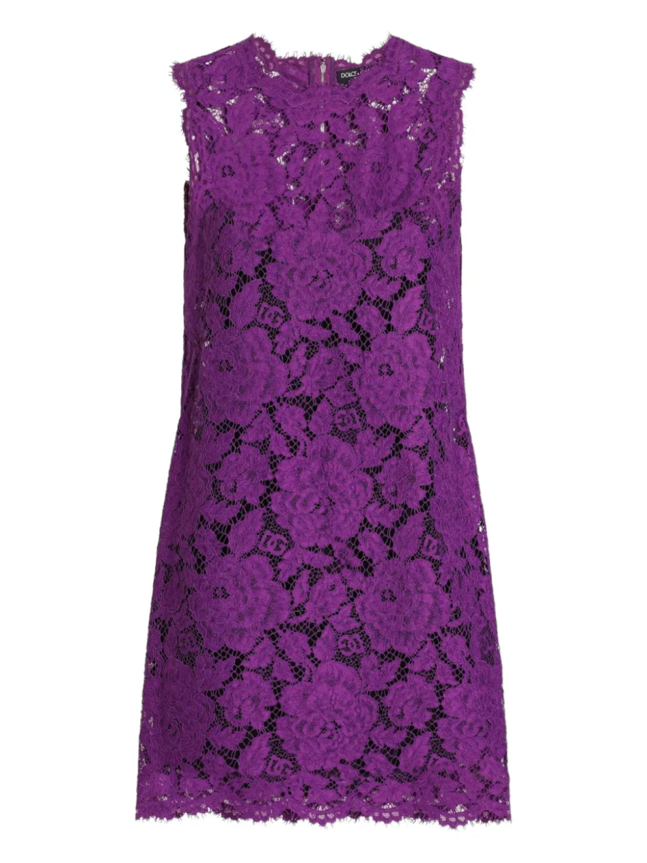 

Dolce & Gabbana кружевное платье мини, фиолетовый