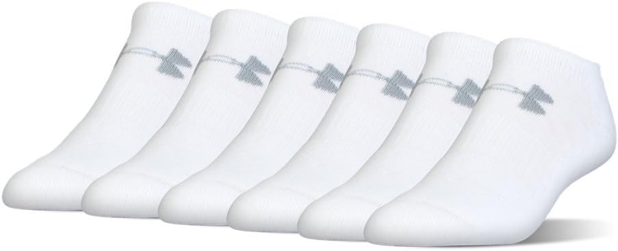 

Тренировочные носки Under Armour Adult Cotton, невидимые, несколько пар, White/Gray (6 Pairs)