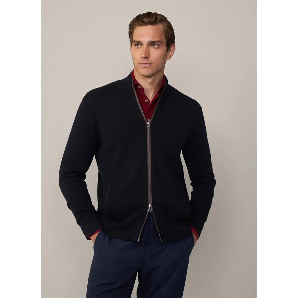 

Свитер Hackett Milano full zip, синий