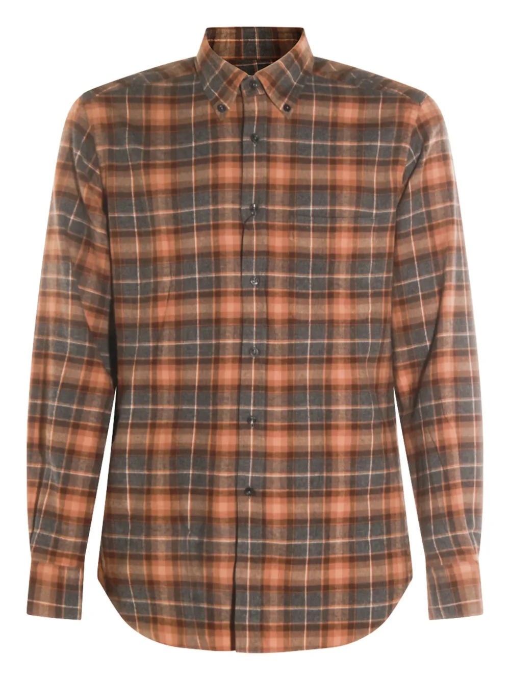 

Клетчатая хлопковая рубашка Glanshirt, коричневый