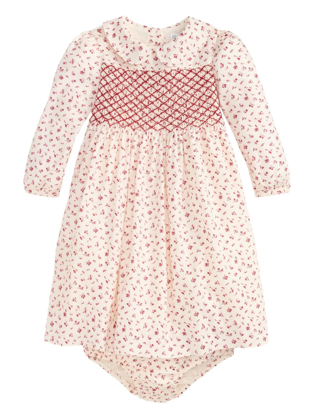 

Платье со сборками и цветочным принтом POLO RALPH LAUREN KIDS, нейтральный