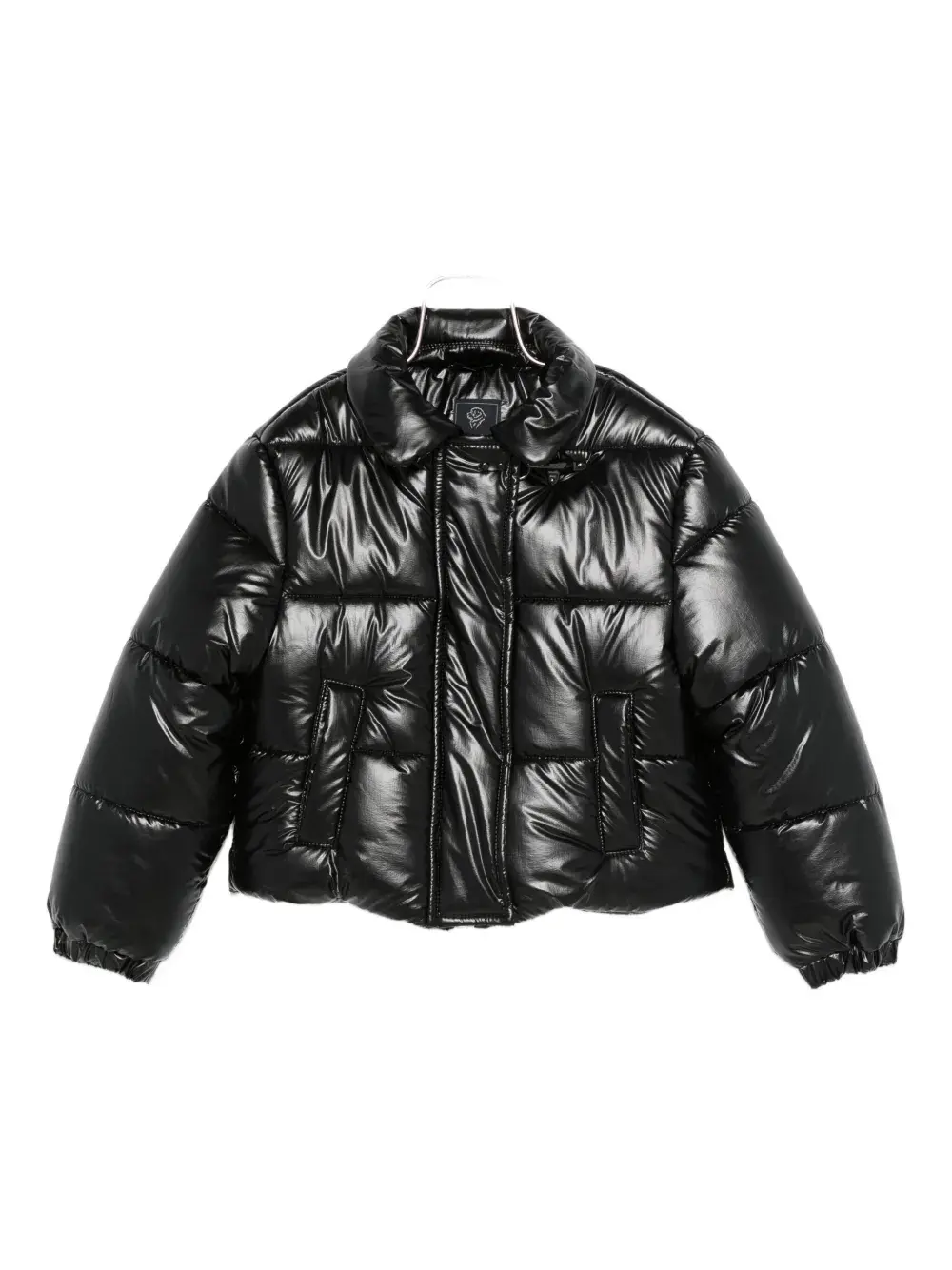 

Стёганая куртка на молнии Fay Kids, черный