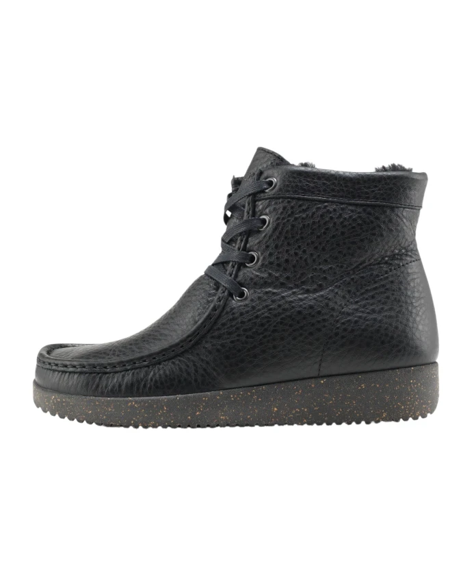 Кожаные ботинки с подкладкой из овчины без хрома. Nature Footwear, черный
