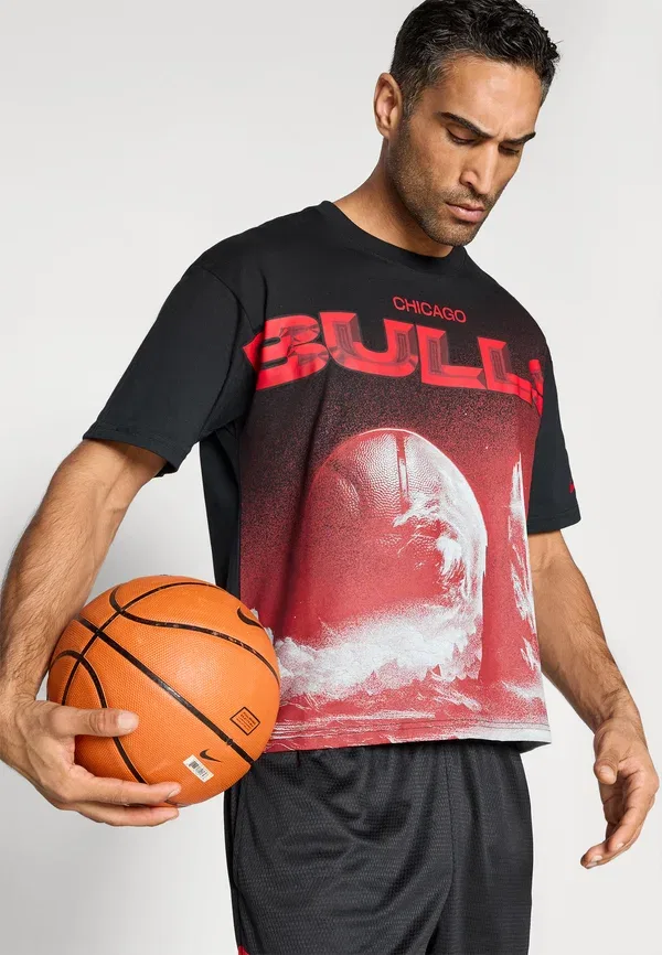 Футболка Nike Performance Chicago Bulls Boxy Club Wear, черный — фото 4