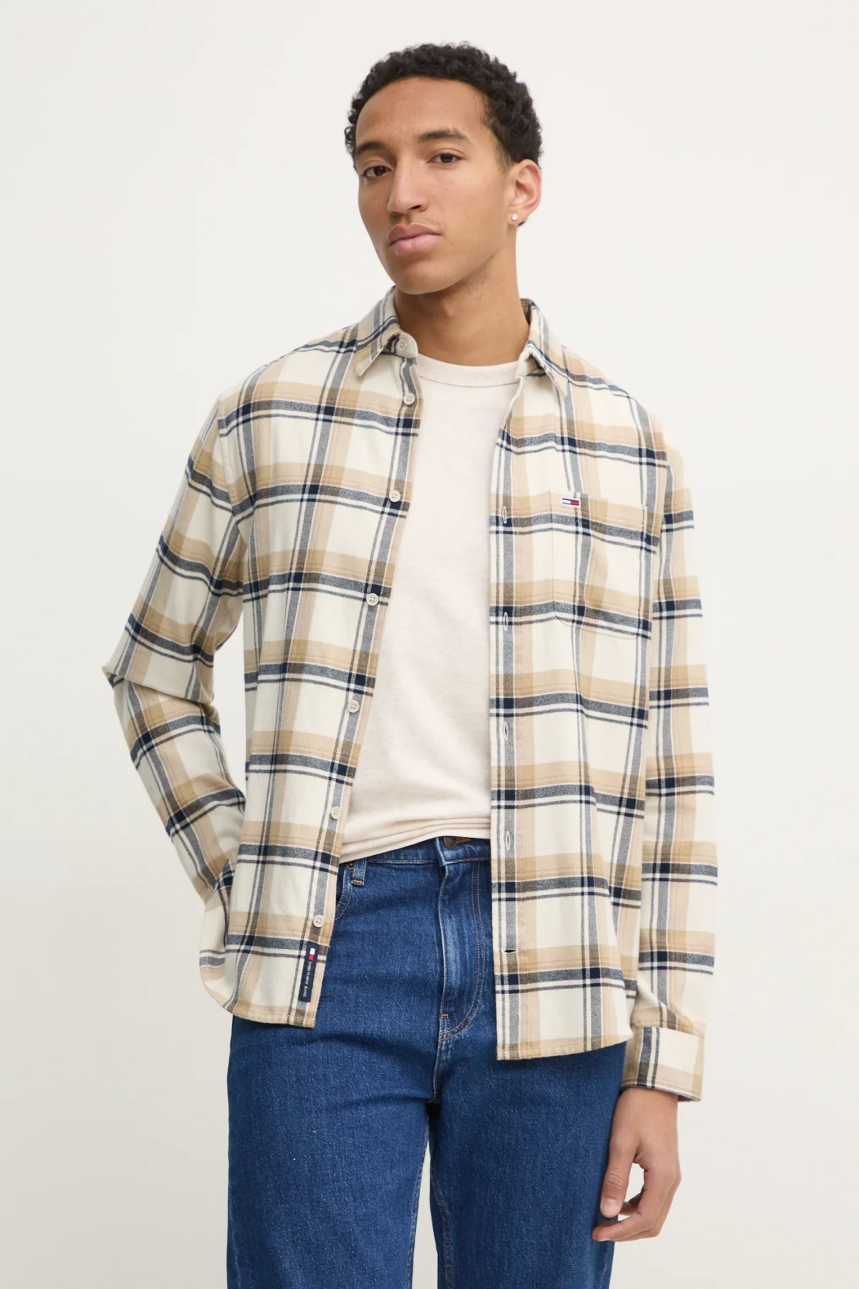

Рубашка Tommy Jeans, бежевый