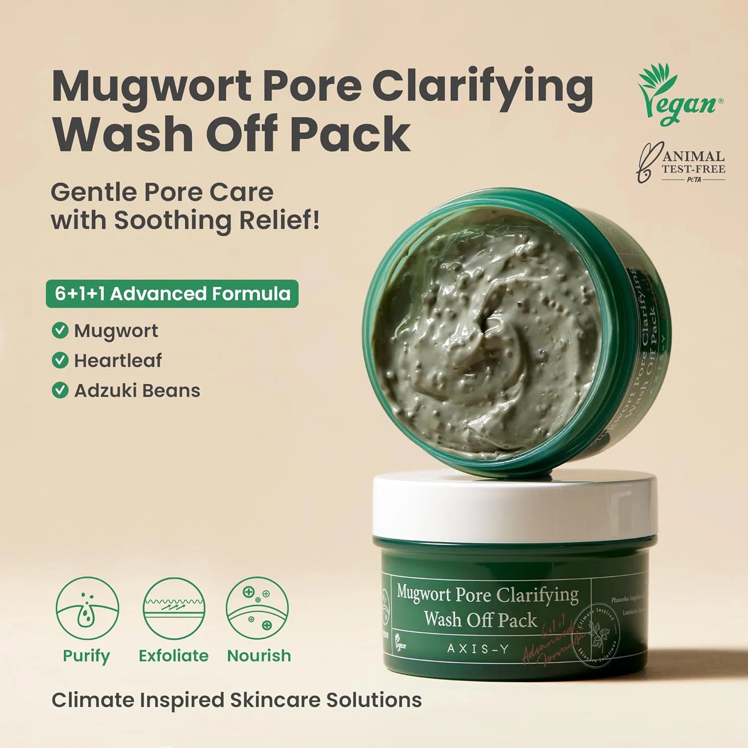 Маска для лица Axis-Y — Очищающая поры Pore Clarifying Wash Off Pack, 100 мл — фото 2