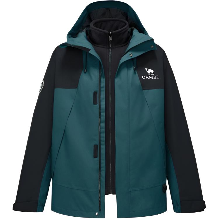 

QIE Унисекс ветровка с капюшоном, Crow Green/Phantom Black[Triple Combo]730B