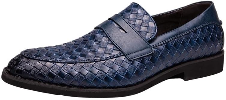 

Мужские классические кожаные лоферы Zestrelax, деловые мокасины, без шнурков, повседневные, удобные, для вечеринок и свадеб, синий