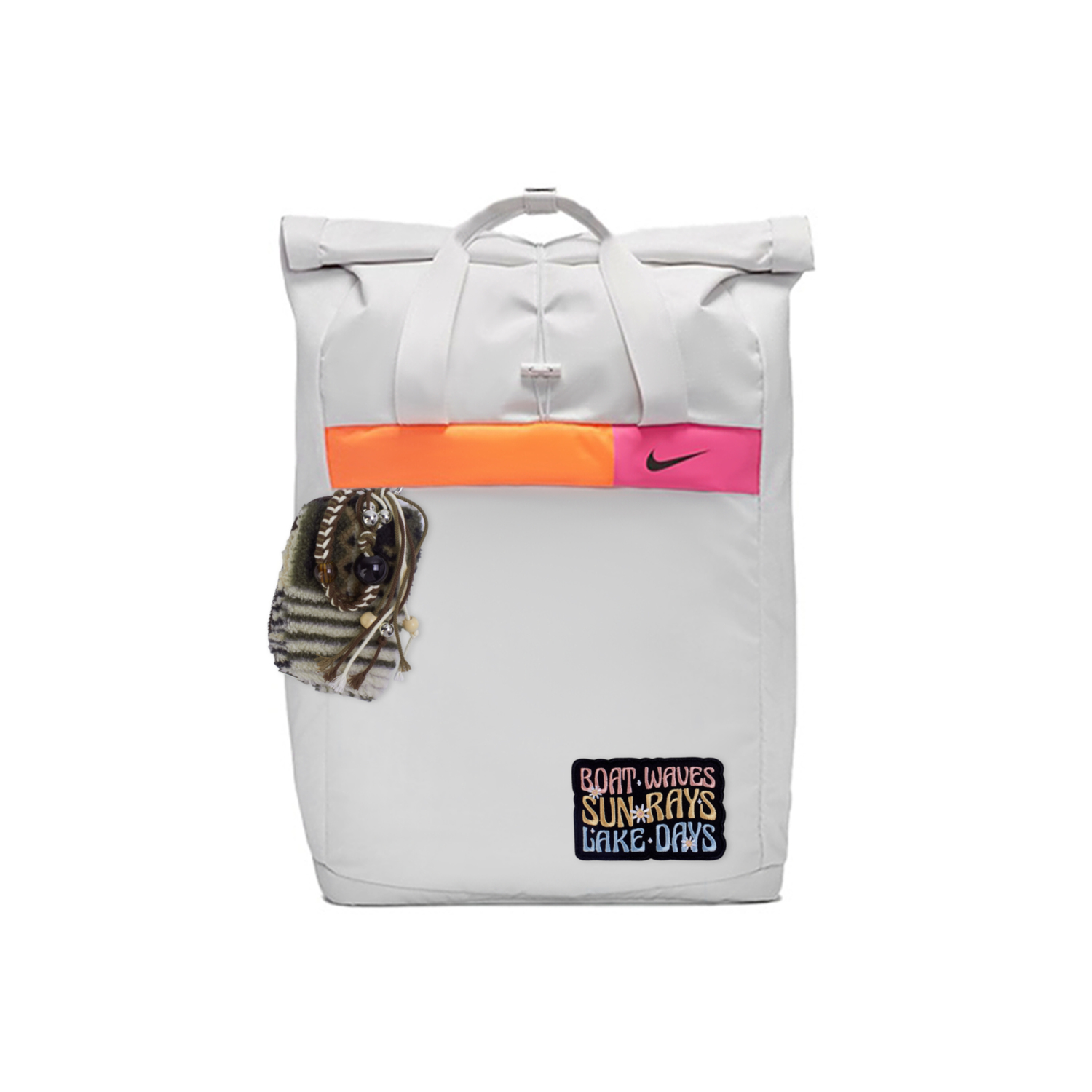 

Nike Тойота Айду вышитая аппликация тканевый рюкзак унисекс светло-серебристый, Illusion Choice