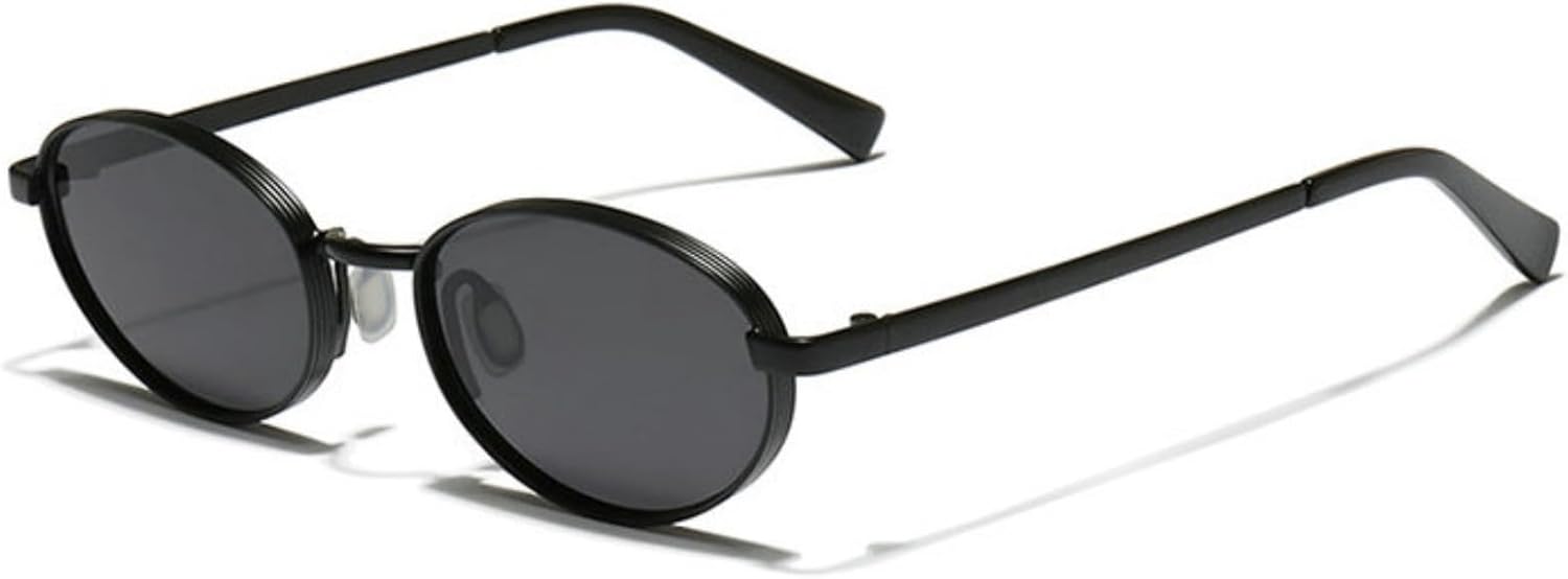 

Солнцезащитные очки Willochra овальной формы для женщин и мужчин, ретро-дизайнерские круглые солнцезащитные очки с градиентным переходом в стиле 90-х, классические черные очки с защитой от УФ-излучения UV400, C1