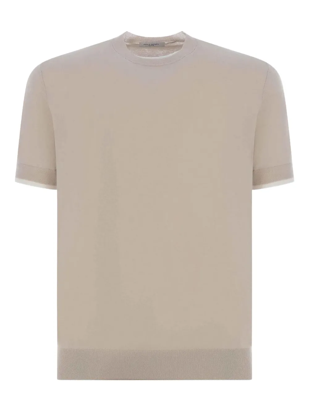 

Свитер с короткими рукавами и круглым вырезом Paolo Pecora, нейтральный