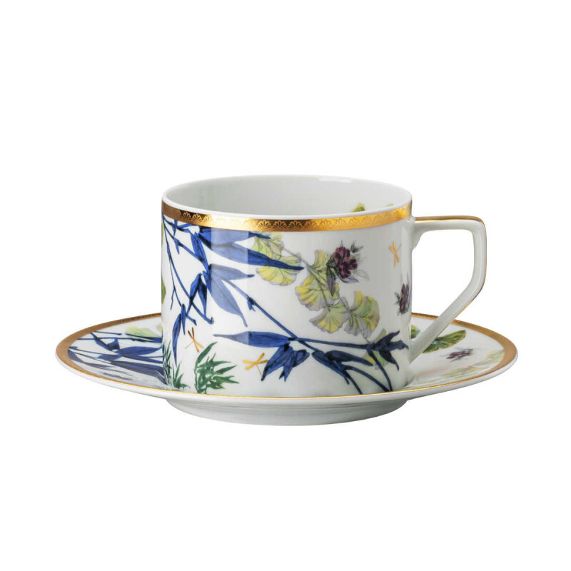 

Heritage Turandot белая комбинированная чашка и блюдце, 2 предмета 0,39 л Rosenthal, красочный