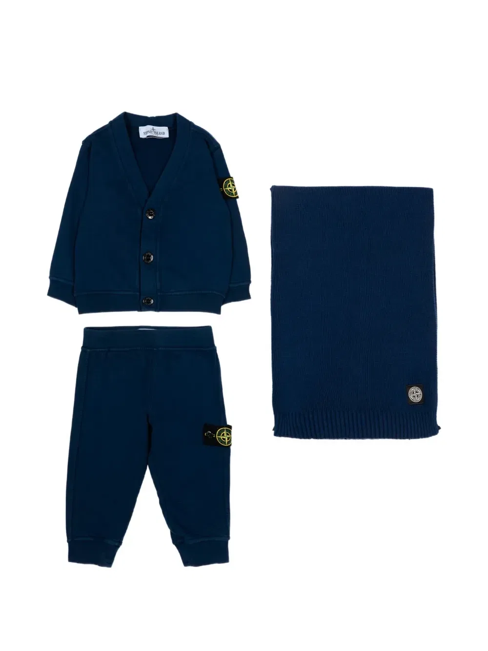 Спортивный костюм с нашивкой Compass (набор из трех предметов) Stone Island Junior, синий