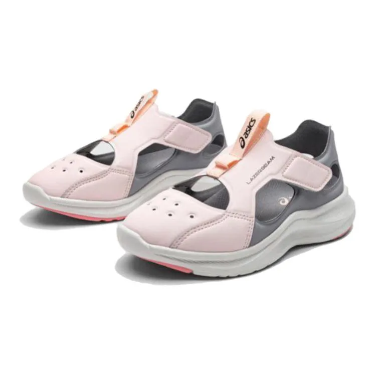 ASICS Детские дышащие устойчивые к истиранию сандалии pink gray — фото 3