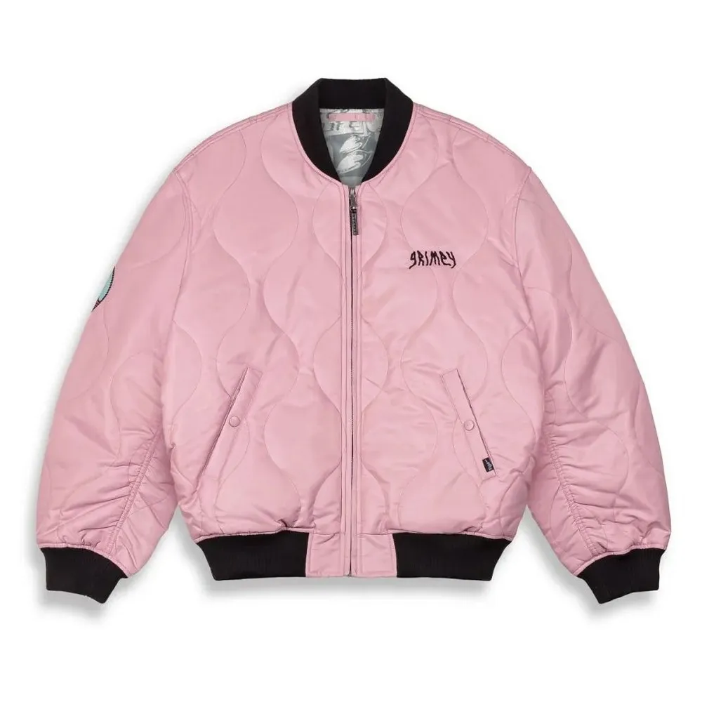 

Куртка Grimey Peace Within Quilted bomber, розовый