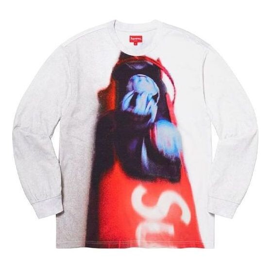 

Свитер bobsled l/s top 'white black red' Supreme, белый