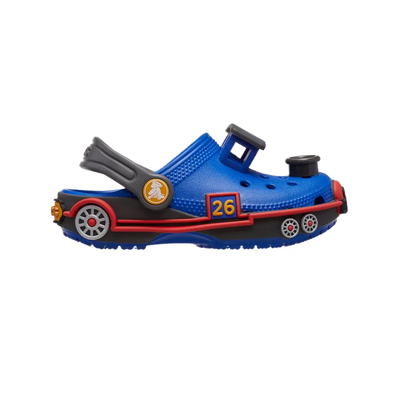 Детские клоги Crocs Thunder Blue/Carbon Fiber Gray — фото 3