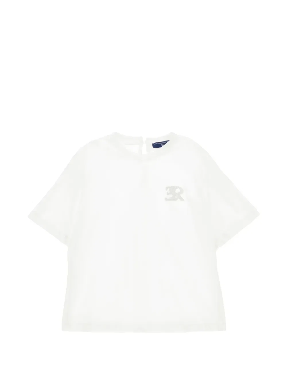 Футболка с нашивкой-логотипом Ermanno Scervino Junior, белый