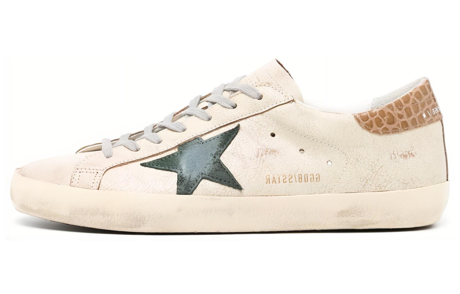 

Кроссовки Golden Goose Super-Star Cream Green, белый