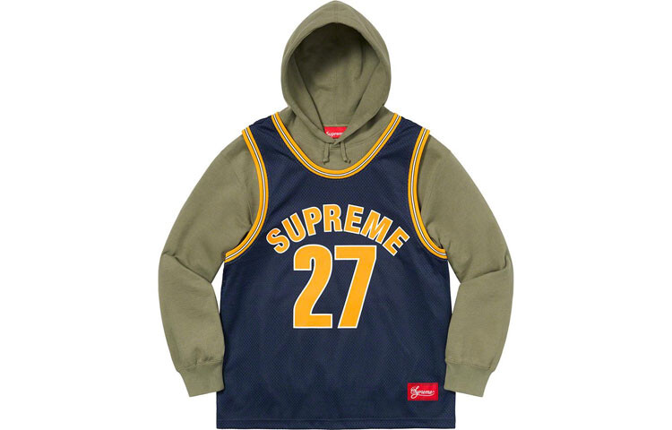 

Толстовка Supreme Basketball Jersey, черный / красный